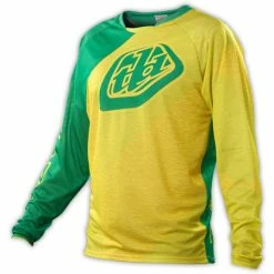 RACE WEAR Troy Lee 2014 Sprint Race Jersey-Turismo Green/Yellow