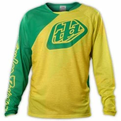 RACE WEAR Troy Lee 2014 Sprint Race Jersey-Turismo Green/Yellow