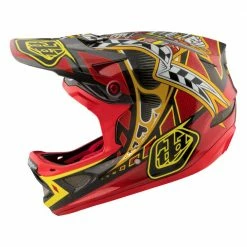 PROTECTIVE GEAR Troy Lee D3 Carbon MIPS Helmet-Longshot Red