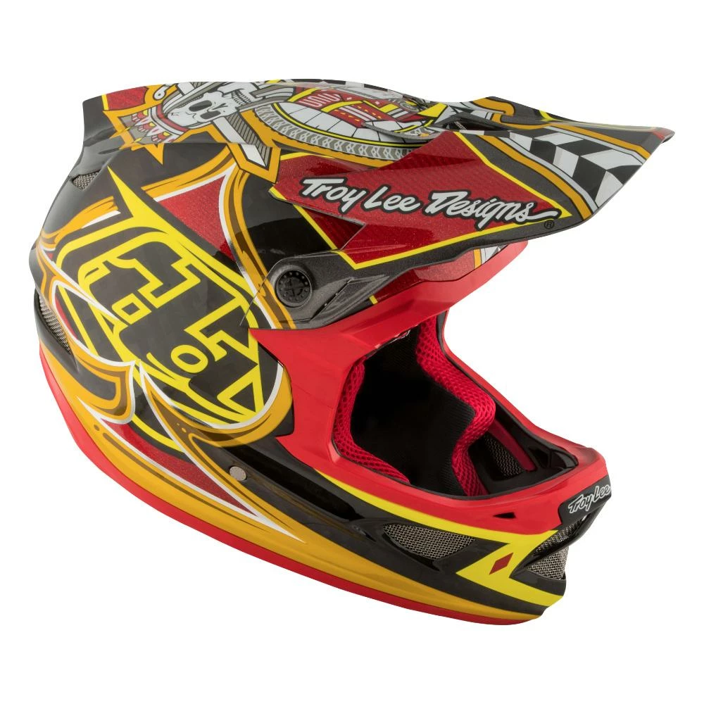 PROTECTIVE GEAR Troy Lee D3 Carbon MIPS Helmet-Longshot Red 3 PROTECTIVE GEAR Troy Lee D3 Carbon MIPS Helmet-Longshot Red