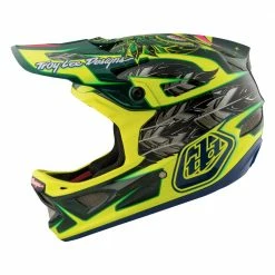 PROTECTIVE GEAR Troy Lee D3 Carbon MIPS Helmet-Nightfall Green