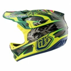 PROTECTIVE GEAR Troy Lee D3 Carbon MIPS Helmet-Nightfall Green