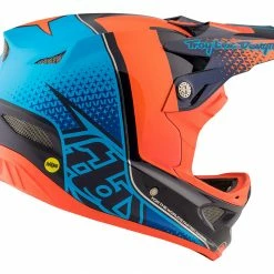 PROTECTIVE GEAR Troy Lee D3 Carbon MIPS Helmet-Starburst Orange