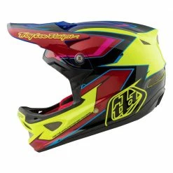Troy Lee D3 Composite Helmet-Cadence Red/Yellow