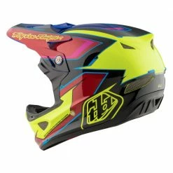 Troy Lee D3 Composite Helmet-Cadence Red/Yellow