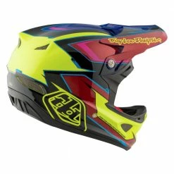 Troy Lee D3 Composite Helmet-Cadence Red/Yellow