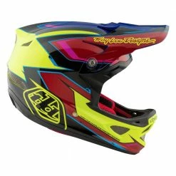 Troy Lee D3 Composite Helmet-Cadence Red/Yellow