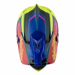 Troy Lee D3 Composite Helmet-Cadence Red/Yellow