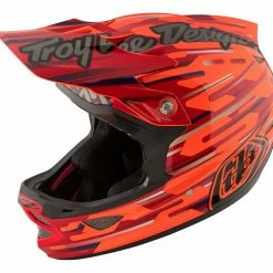 PROTECTIVE GEAR Troy Lee D3 Composite Helmet-Code Orange