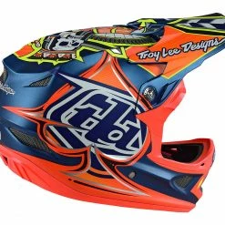Troy Lee D3 Composite Helmet-Longshot Orange PROTECTIVE GEAR