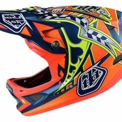 Troy Lee D3 Composite Helmet-Longshot Orange PROTECTIVE GEAR