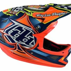 Troy Lee D3 Composite Helmet-Longshot Orange PROTECTIVE GEAR