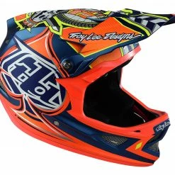 Troy Lee D3 Composite Helmet-Longshot Orange PROTECTIVE GEAR