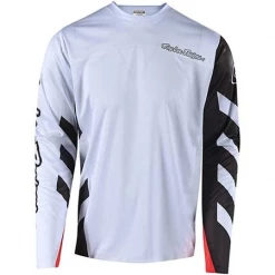 Troy Lee Designs Sprint Elite Escape Long Sleeve Jersey-White/Black RACE WEAR