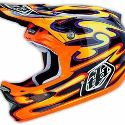 PROTECTIVE GEAR Troy Lee 2015 D3 Carbon Helmet-Squirt Black/Orange