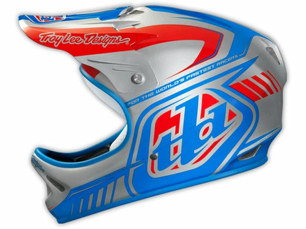 Troy Lee 2013 D2 Delta Composite Helmet-Silver/Blue 3 Troy Lee 2013 D2 Delta Composite Helmet-Silver/Blue