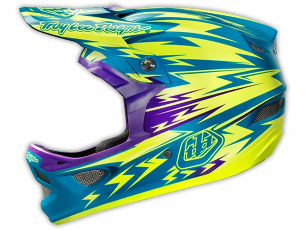 Troy Lee 2013 D3 Composite Helmet-Thunder Turquoise/Yellow 3 Troy Lee 2013 D3 Composite Helmet-Thunder Turquoise/Yellow