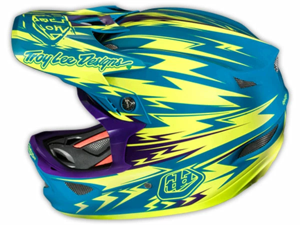 Troy Lee 2013 D3 Composite Helmet-Thunder Turquoise/Yellow 5 Troy Lee 2013 D3 Composite Helmet-Thunder Turquoise/Yellow