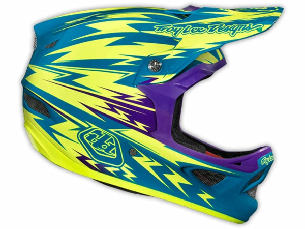 Troy Lee 2013 D3 Composite Helmet-Thunder Turquoise/Yellow 4 Troy Lee 2013 D3 Composite Helmet-Thunder Turquoise/Yellow
