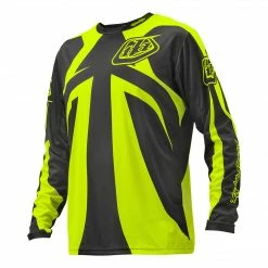 Troy Lee 2016 Sprint Reflex Race Jersey-Dark Gray/Fluorescent Yellow