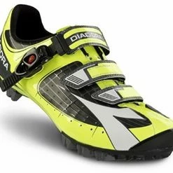 Diadora X-Tornado Clipless Shoes-Black/Fluorescent Yellow