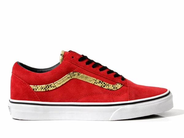 Vans Old Skool Shoes-Snake Red/Gold 1 Vans Old Skool Shoes-Snake Red/Gold