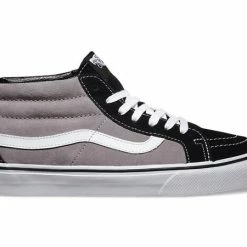 Vans SK8 Mid Reissue Shoes-Black/Frost Gray
