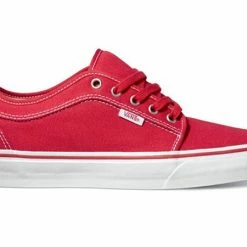 Vans Chukka Low Shoes-Red/Khaki/White