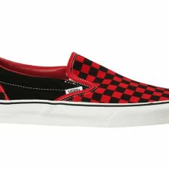 Vans Classic Slip-On Shoes-Black/Formula Checkered