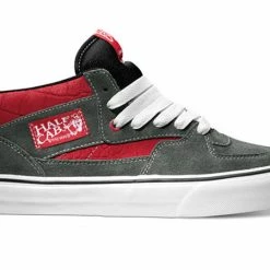 Vans Half Cab Shoes-Charcoal/Red