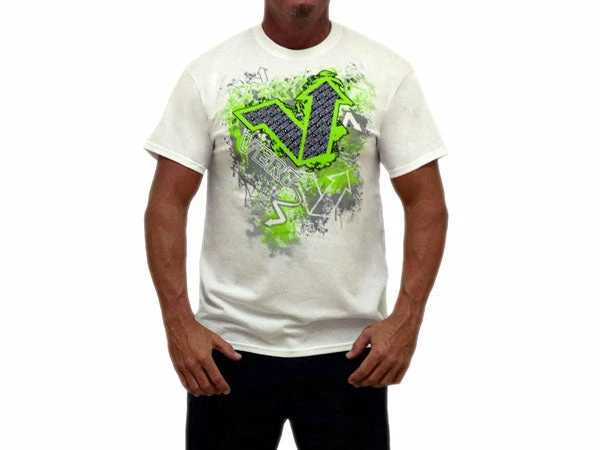 Vert Blown Out Men's T-Shirt-White/Green APPAREL 1 Vert Blown Out Men's T-Shirt-White/Green APPAREL