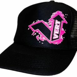 Vert Adjustable Trucker Hat-Black/Pink