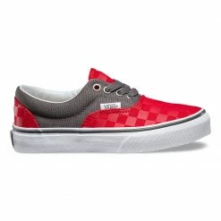 Vans Checkerboard Era-Kids-Racing Red/Pewter SHOES