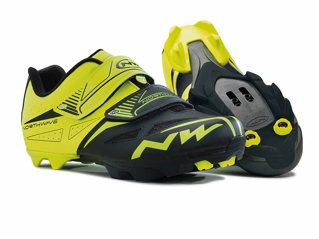 Northwave Spike Evo Clipless Shoes-Black/Fluorescent Yellow 1 Northwave Spike Evo Clipless Shoes-Black/Fluorescent Yellow